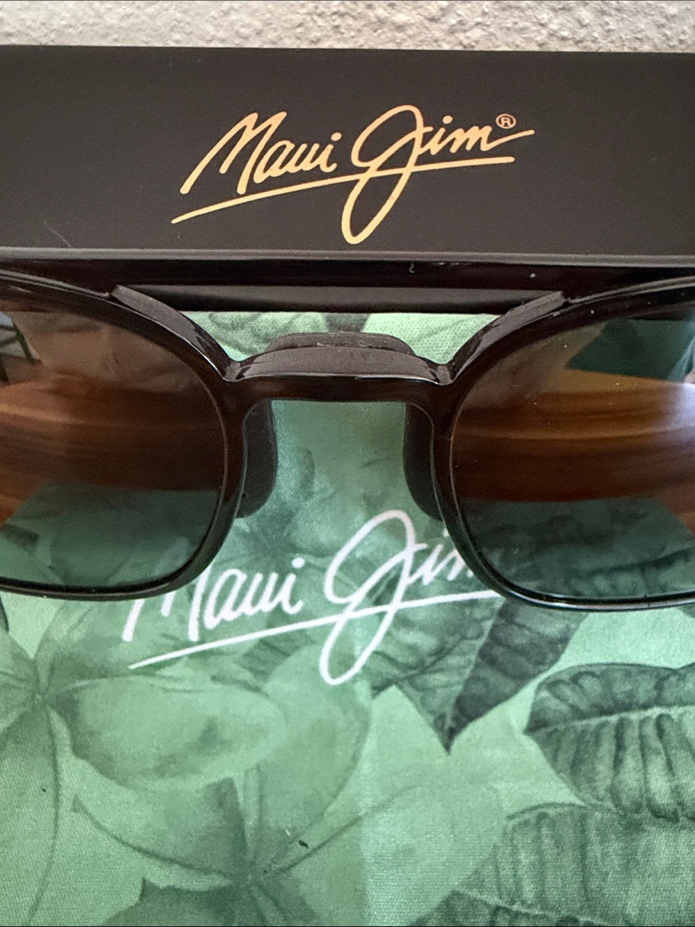 Maui Jim Keokea Black Polarized Aviator Sunglasses - Picture 3 of 8